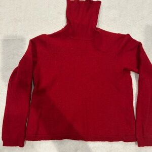 Pendleton Red Ribbed Turtleneck Sweater 4036